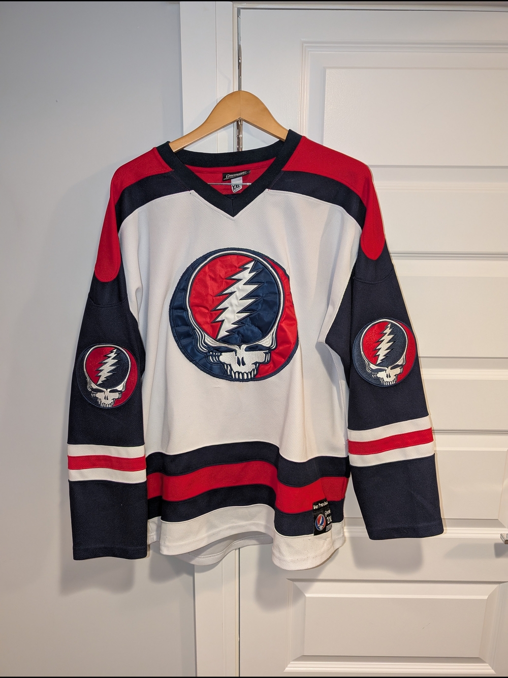 Grateful Dead Lightning Skull Hockey Jersey